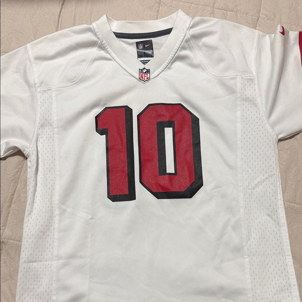 Nike White and Red Football Jersey